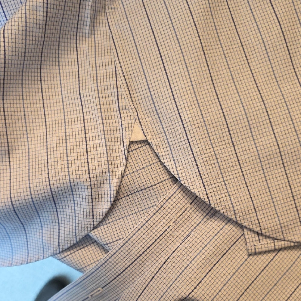Turnbull & Asser White and Blue Check Dress Shirt - Picture 6 of 7